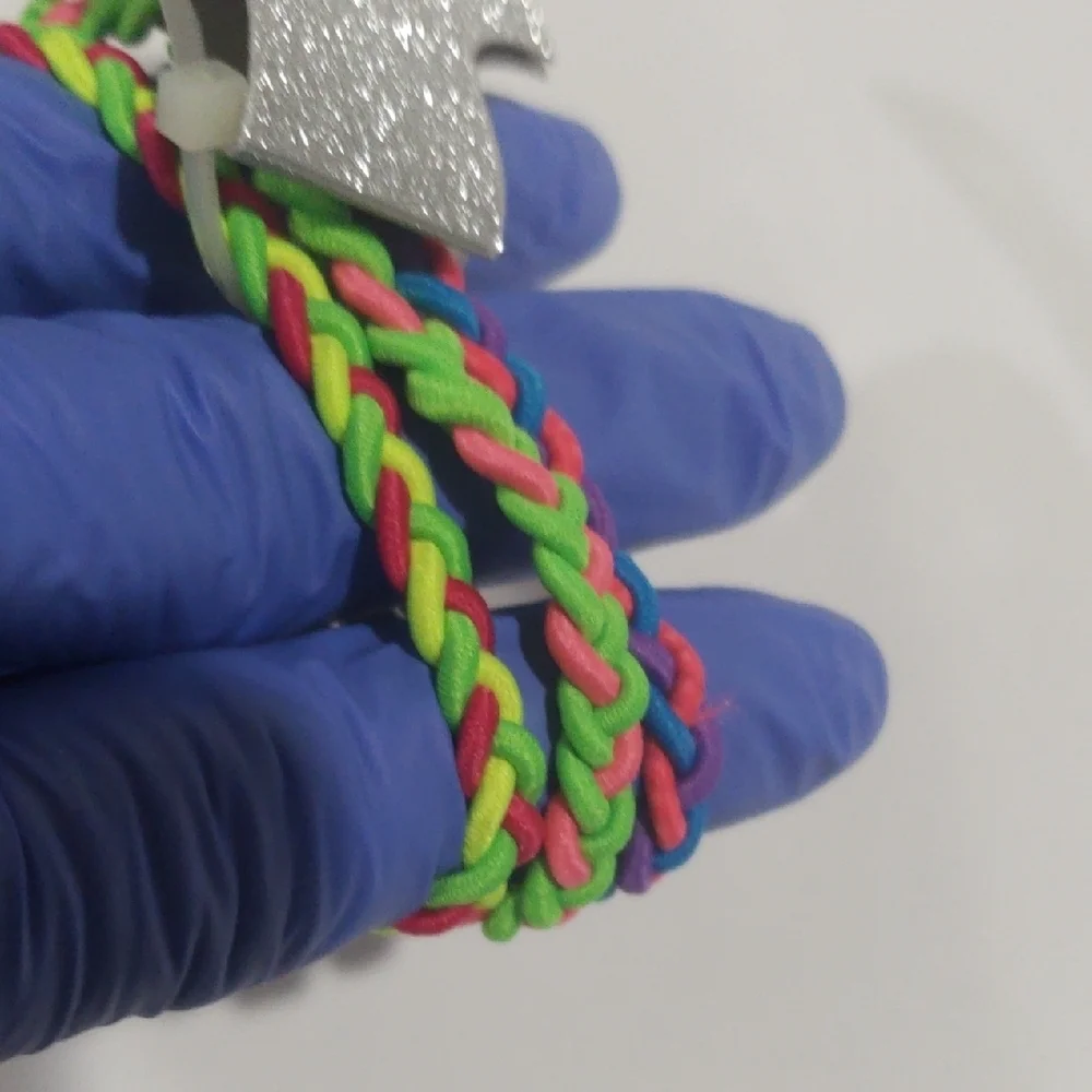 Set of 3 Colorful Braided Stretch Bracelets, Love, Dream, Peace for Kids Jewelry